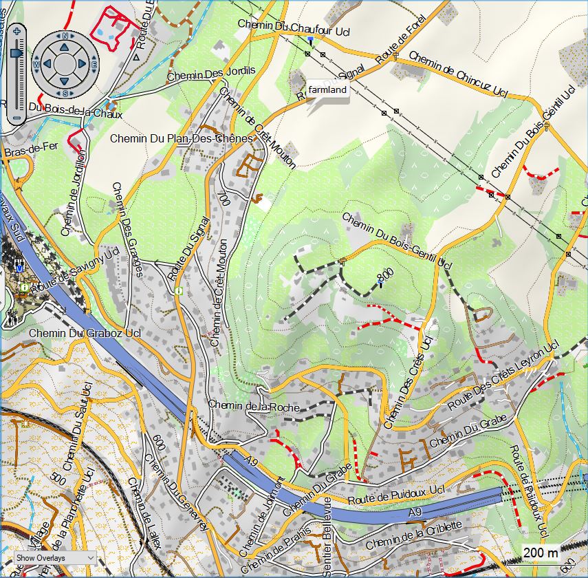 The old wide legacy layout on OpenMTBMap